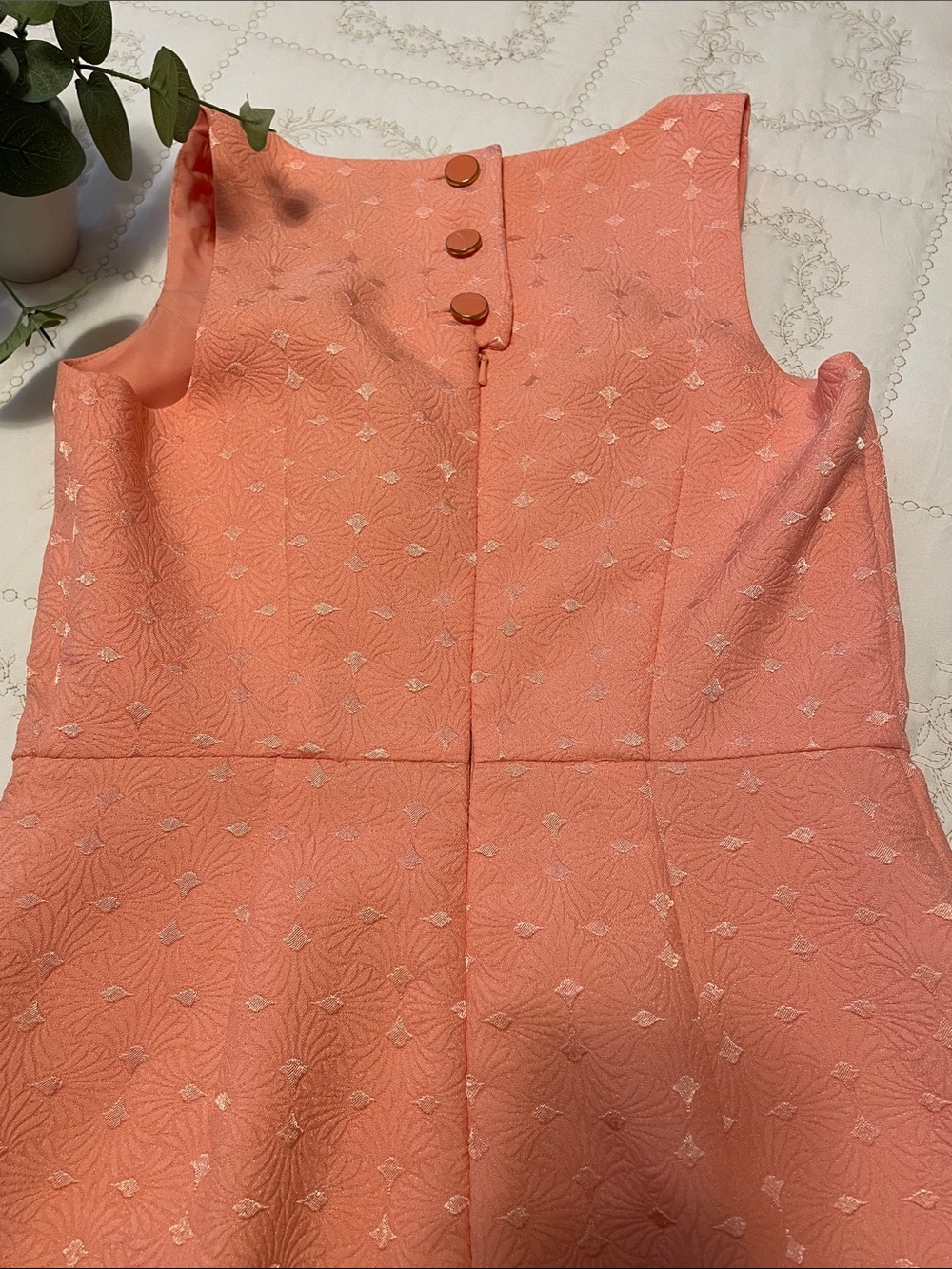 The Limited Coral Pink Textured Sheath Dress - Picture 6 of 10